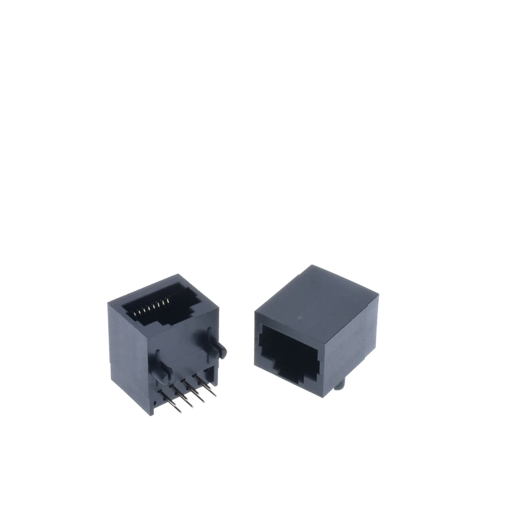 100PCS x RJ45 56 Plastic type 8P8C 8Pin 17.8mm PCB Right Angle Modular Female Network Socket LAN Connector