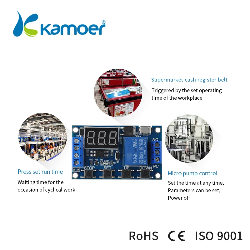 Kamoer CT001 Micro Pump Timer Control Switch Module For two-wire micro-pumps (Liquid Peristaltic Pump,Diaphragm Pump)