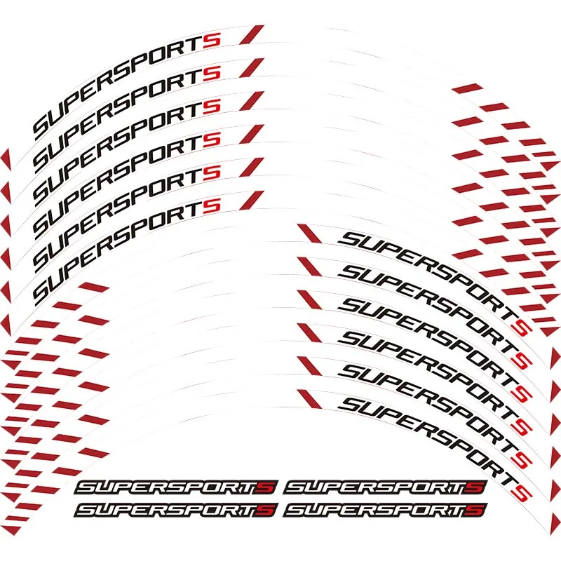 High quality Motorcycle Wheel Sticker Decal Reflective Rim Bike Suitable For DUCATI super sport supersport supersport s 939