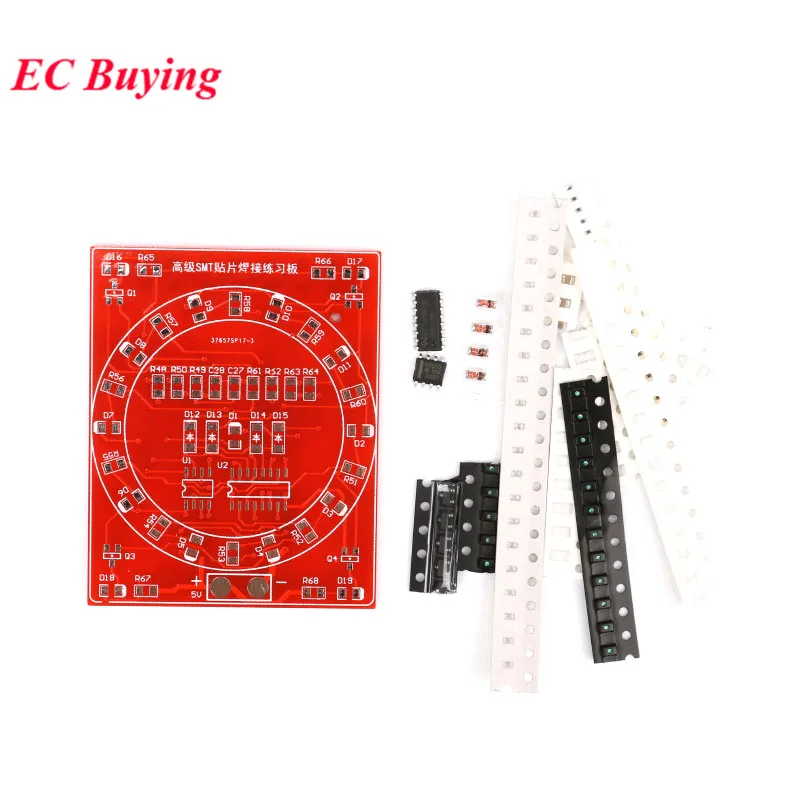 Electronic DIY Kit SMD SMT Components Welding Practice Board Soldering Skill Training Beginner Electronic Kit for Self-Assembly