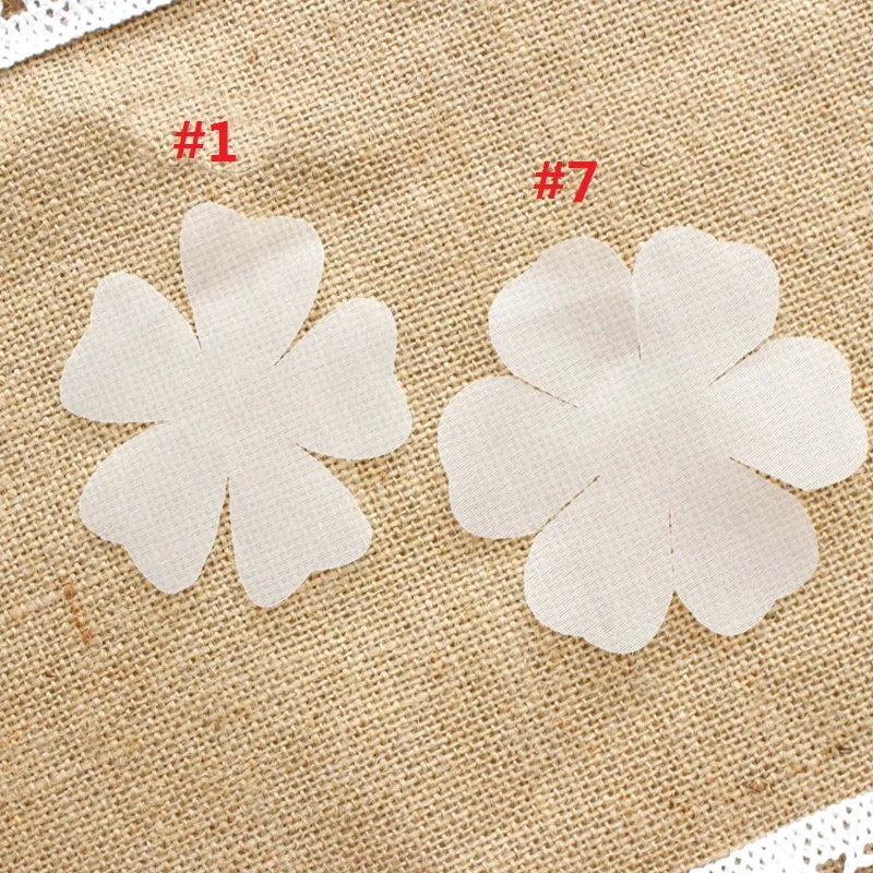 100PCS/Lot Garment accessories small flowers applique White in Organza DIY Brooch handmade lace patch wedding dress