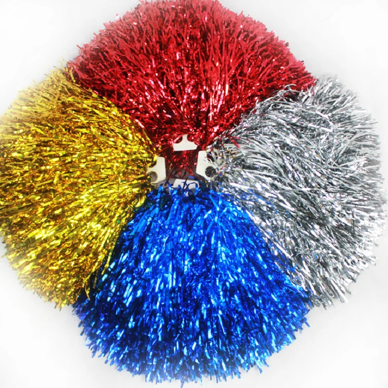 2pc Game Cheerleader Cheerleading pom poms Cheerleading pompoms  cheer pom majorettes hand flower aerobics balls sports item 40g