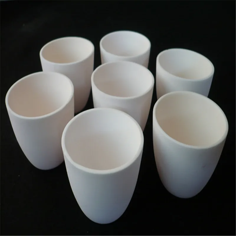 high purity alumina al2o3 ceramic crucible dia90x76mm 250ml capacity arc-shaped