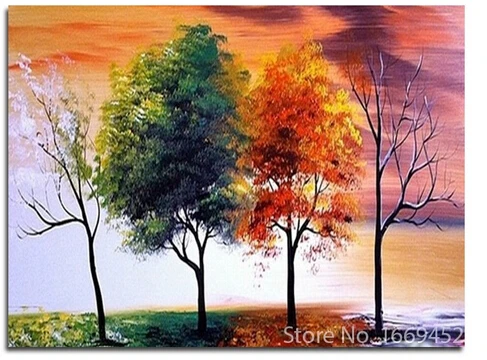 3d DIY Diamond Painting Landscape Four Seasons Tree Home Decoration Embroidery With Diamonds Needlework cross-stitch Kits Crafts