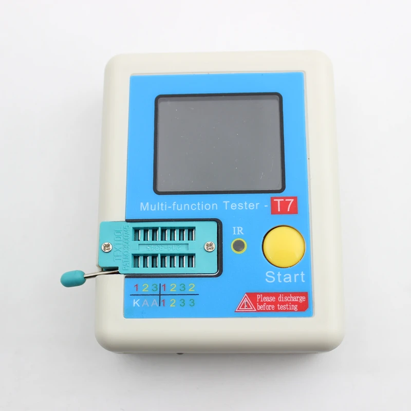 2017 T7 New Transistor Tester TFT Diode Triode Capacitance Meter LCR ESR meter NPN PNP MOSFET IR Multifunction tester multimeter