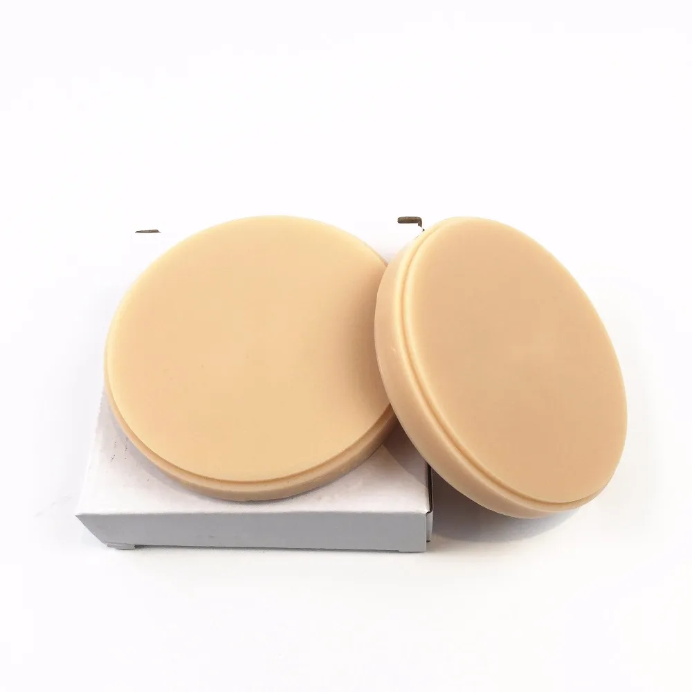 5pcs OD98*10/12/14/16/18mm Beige Color Dental Orthodontic Denture Wax Discs Dental Wax Blocks For Open CAD CAM System