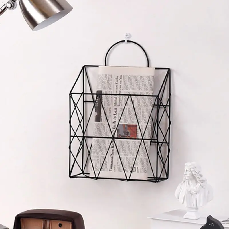 Nordic Style Magazine File Book Rack Desktop Hanging Storage Shelf Office Home Oct-8C