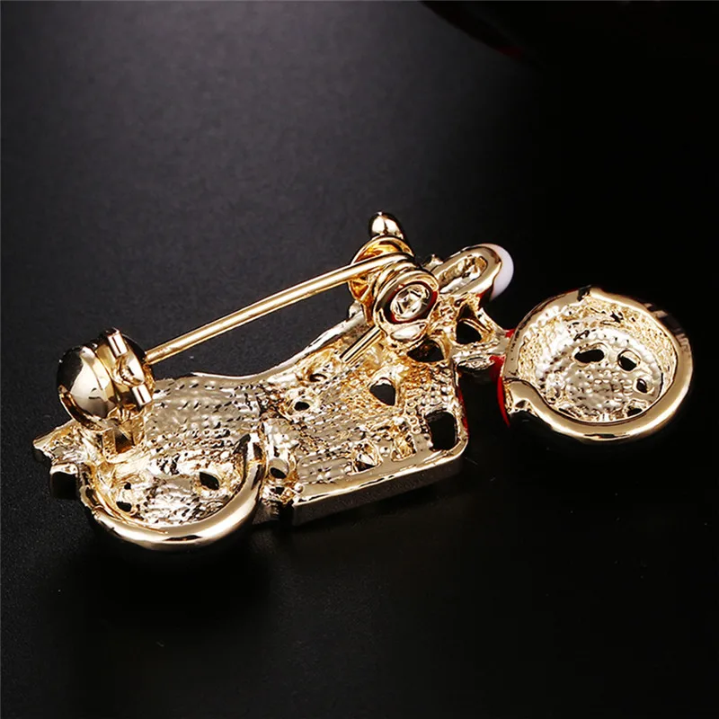 Red Blue Motorcycle Brooch Pin For Men And Women Party Clothing Accessories Baby Brooch Small Gift