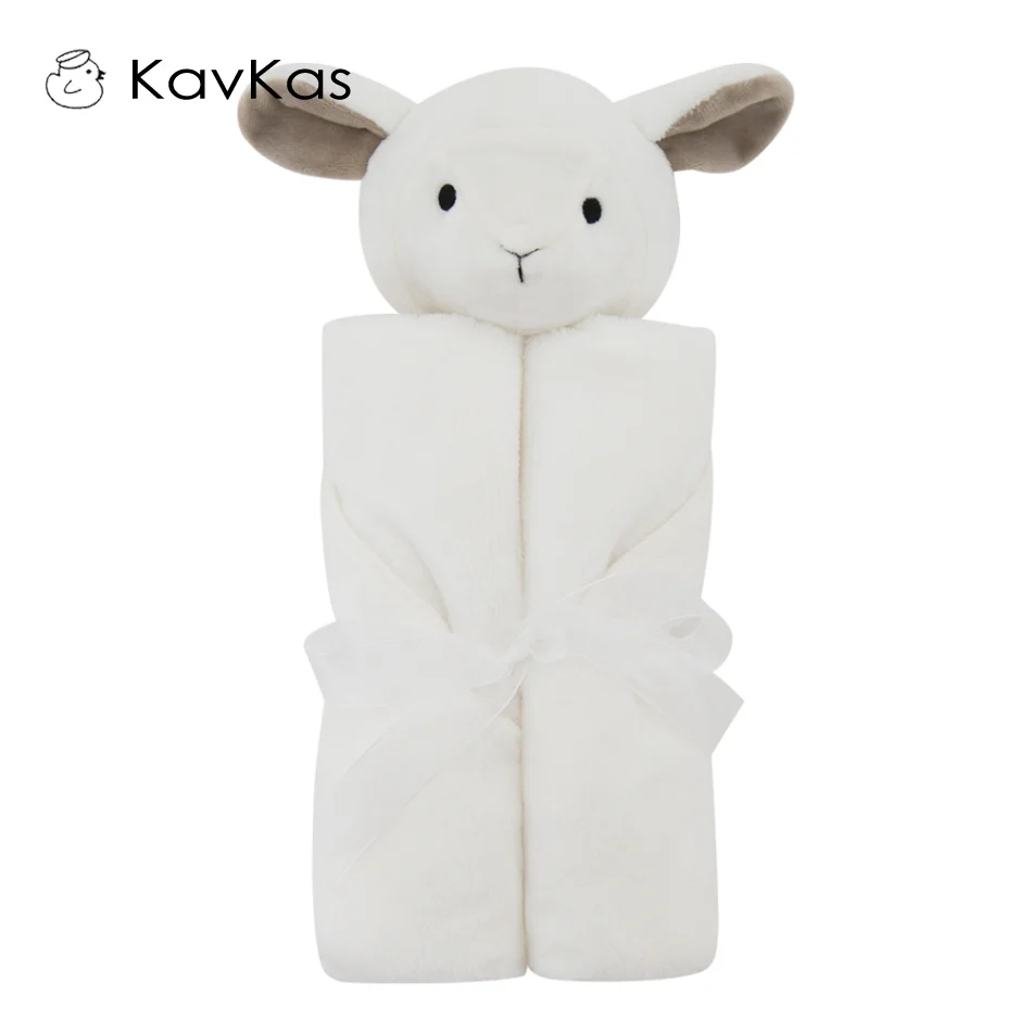 Kavkas 아기 담요 76*76cm 산호 양털 겨울 갈색 곰 신생아 유아 Swaddle 담요 Flokati