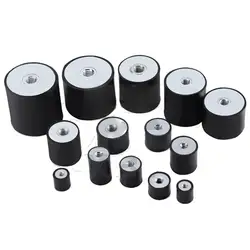 Outer Diameter 10/15/20/25/30mm M4 M5 M6 M8 Double Female Thread Rubber Shock Absorber Crash Pad Damper