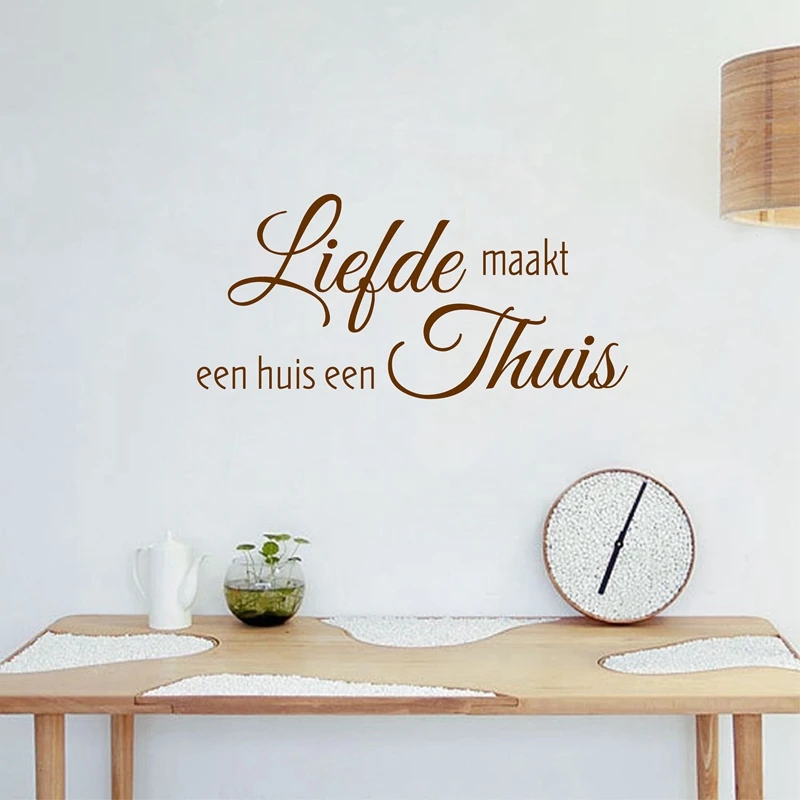 Dutch Style Home Decor liefde maakt een huis Family Quote Vinyl Wall Stickers Home Living Room Decal Nederlands Decoration