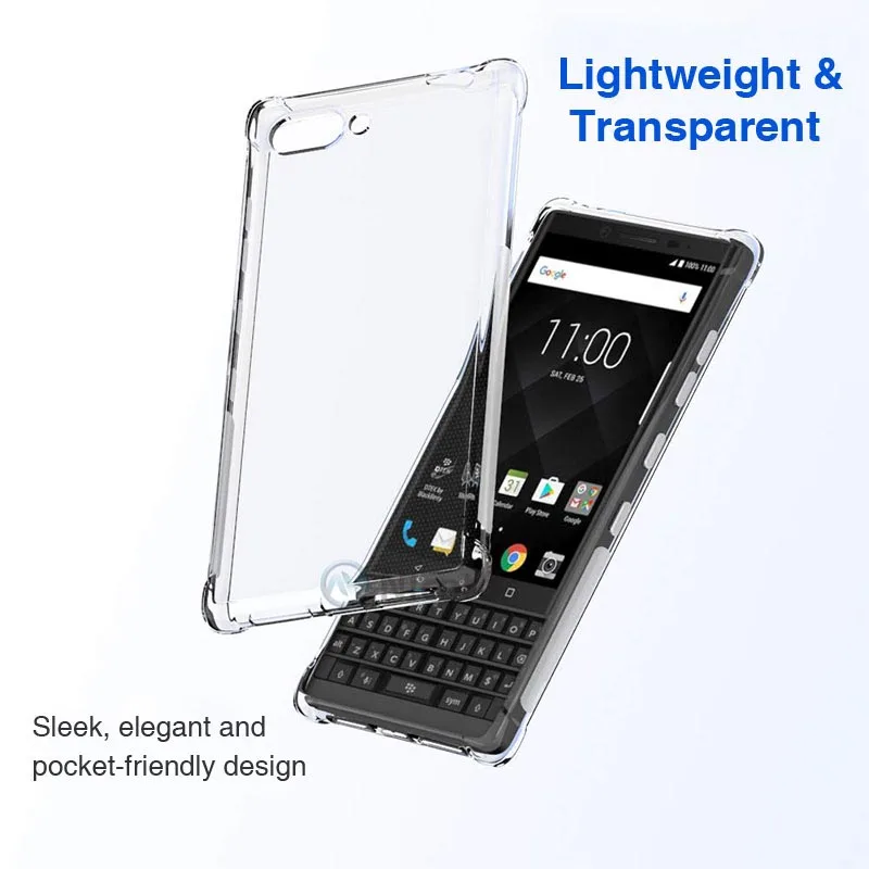 TPU Silicone Shockproof Case sFor Blackberry Key2 LE Ultra thin Clear Transparent Back cover for Blackberry Evolve X Keyone bags