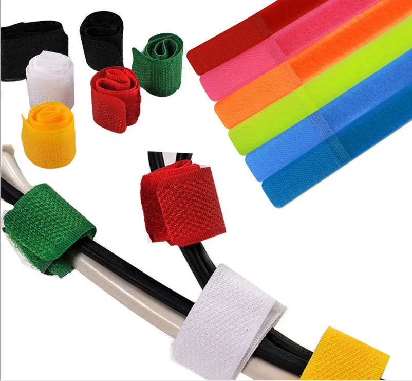 Многоразовые стяжки для кабеля, 20 шт., клейкие, для ТВ