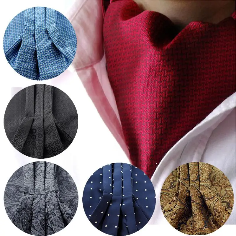 cravate luxe pour homme Men Scarf Tie New Fashion Men Ascot Cravat Tie Jacquard Ties Woven Party Shirt For Spring Autumn Winter