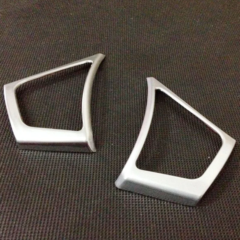 For Toyota Vios/Yaris/sedan 2014 2015 2016 Car Detector Stick cover ABS Chrome Steering Wheel Interior Kit Trim Lamp Frame 2pcs