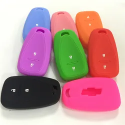 Silicone Rubber car key FOB cover case for Chevrolet Cruze Spark 2016 two 2 buttons Smart remote key