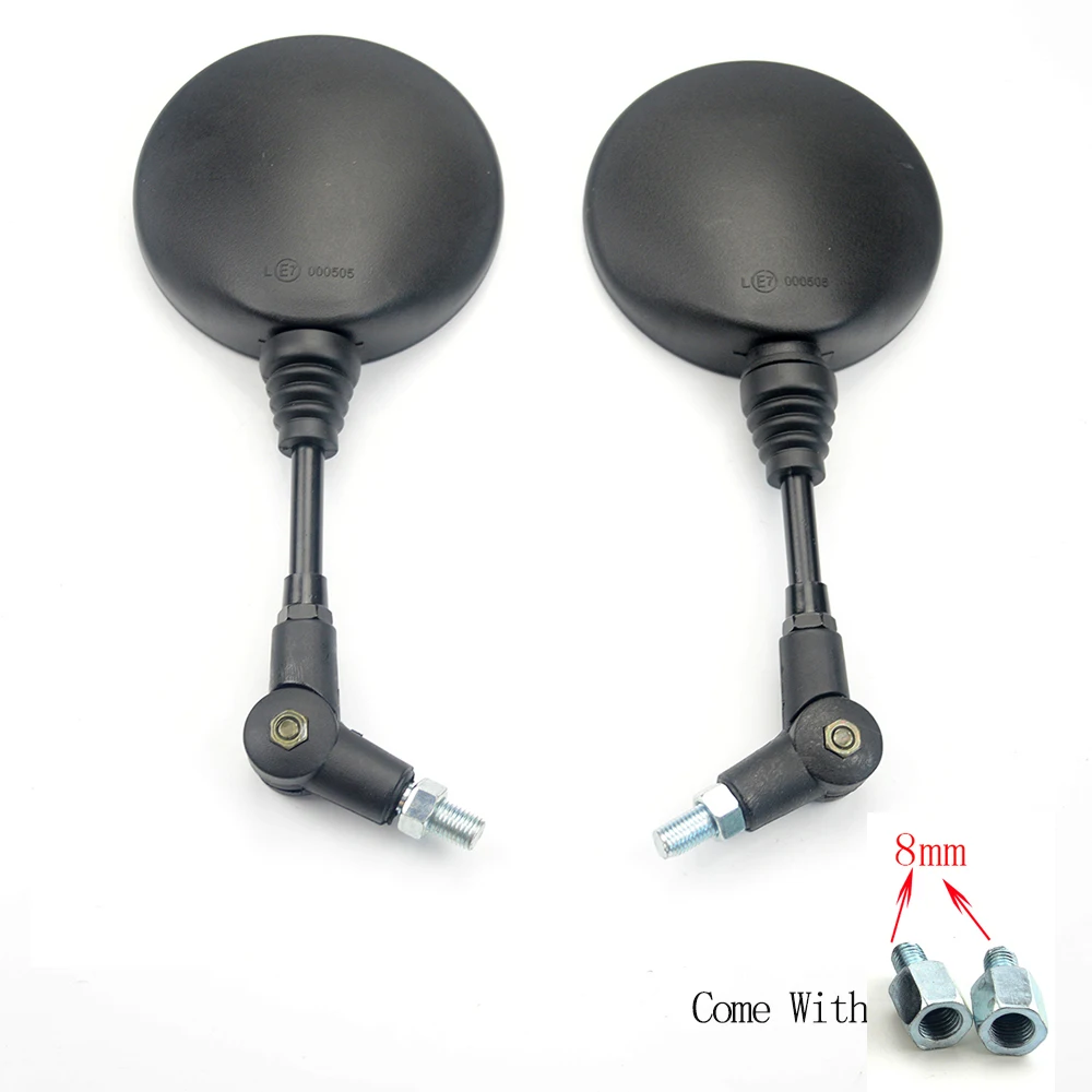 Custom Black Universal Folding Motorcycle Mirror motorbike Side Mirrors Rearview Mirror 8mm 10mm For yamaha Honda Suzuki