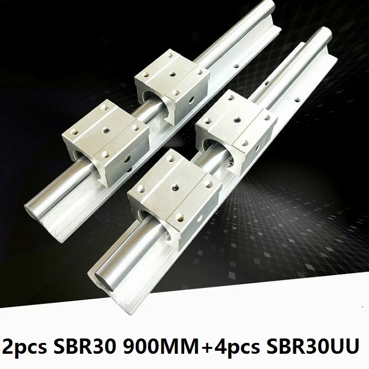 

2pcs SBR30 -L 900mm linear guide support rail + 4pcs SBR30UU linear bearing blocks for CNC router linear rail