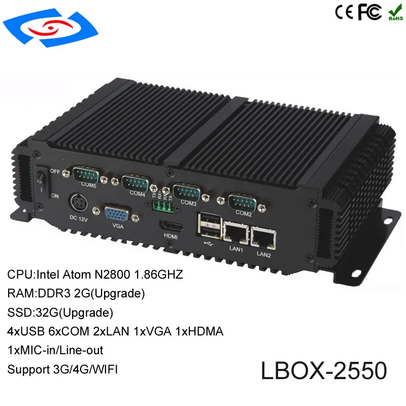 ShenZhen Ling-Jiang High Performance Industrial Mini PC With XP/Win7/Win8/Linux System Support 3G And WIFI Embedded Box PC