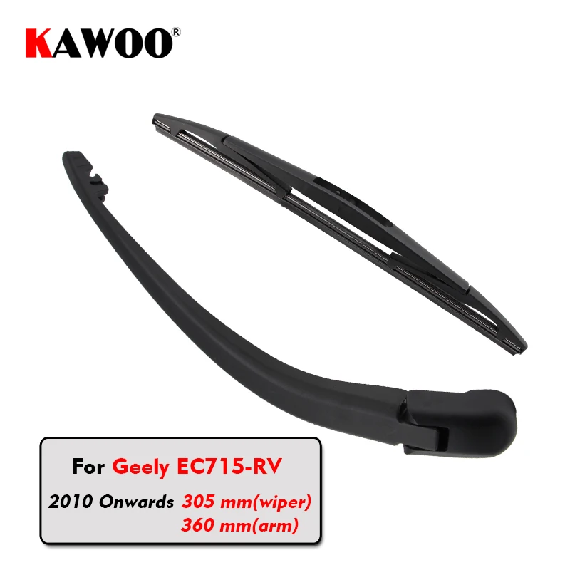 

KAWOO Car Rear Wiper Blades Back Window Wipers Arm For Geely EC715-RV Hatchback (2010-) 305mm Auto Windscreen Blade Accessories