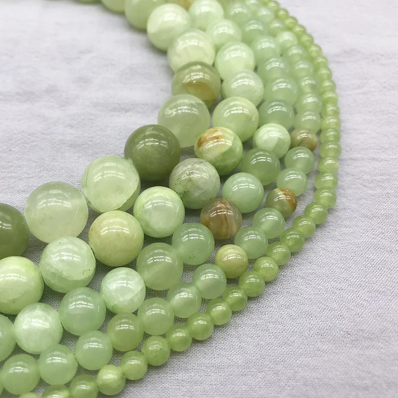 Natural Dark Green Chalcedony 4/6/8/10/12mm Round Loose Bead Bracelet Necklace Earrings Making Jewelry Craft Findings Handmade