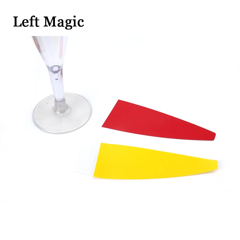 1set Glass Color Change Chameleon Champagne Magic Tricks Silk Acrylic Cup Magic Props Professional Magician Bar Illusion