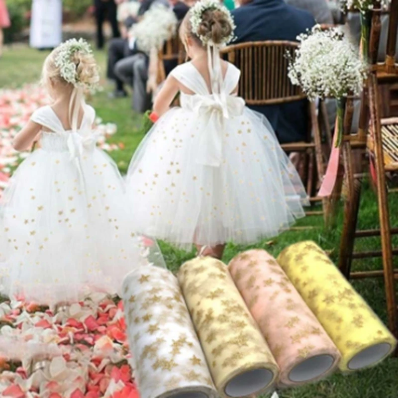 

15cm 10Y Sequins Heart Tulle Rolls Wedding Decoration Mariage Fabric Glitter Tulle Roll DIY Craft Birthday Party Supplies 100PCS