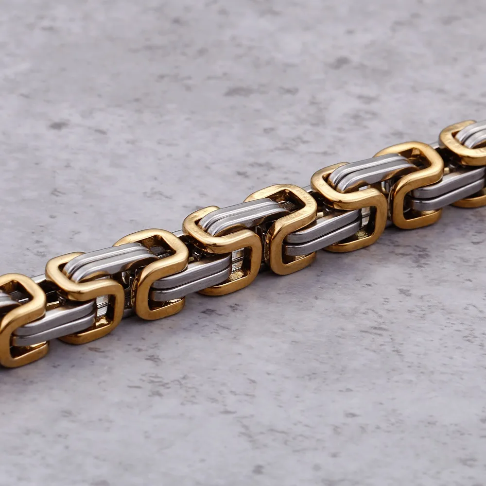 4/5/6/8mm Royal Chain Bracelet For Men Stainless Steel punk Rock Charm Jewelry 2021 Gift