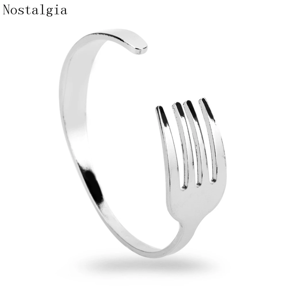 Simple personality Fashion Cuff Western Knife And Fork Bracelet Trendy Men 'S Fork Bracelet European American Creative Jewelry