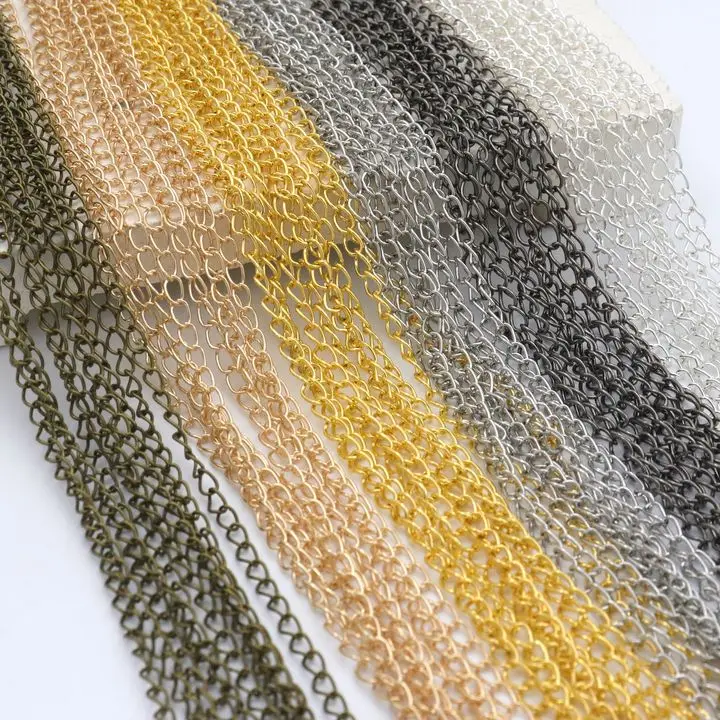 5 Meter langer offener Gliederring, verlängerte und verlängerte Schmuckketten, Schwanzverlängerung für DIY-Schmuckherstellung, Halskettenzubehör, 5 x 3 mm – Detail 1
