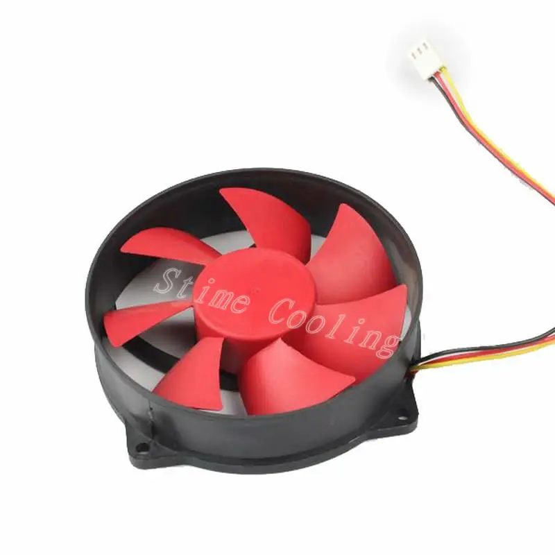 Imagem -01 - Ventilador de Refrigeração dc 10 para Computador 12v 3pin Redondo Vermelho 9cm 90 mm 9525