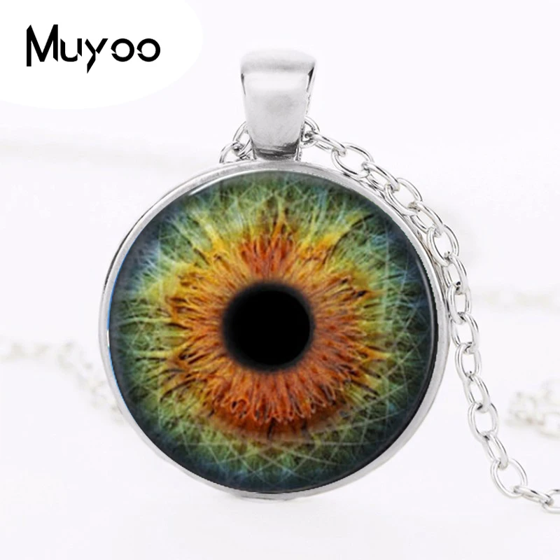 Retail cat\'s eye crystal pendant necklaces personality dragon eye glass dome pendant necklace black choker jewelry necklace HZ1