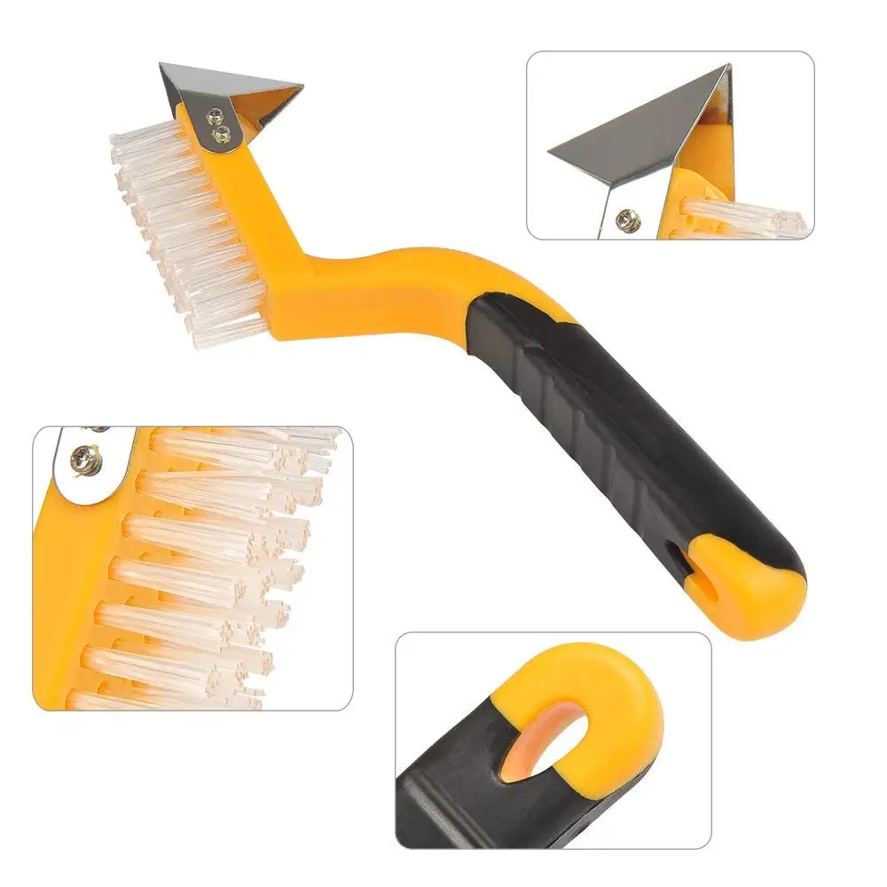 Sealant Tool Grooving Tool I Complete Set: Joint Brush with Joint Scraper and Joint Smoother I Perfect for Bathroom, Kitchen