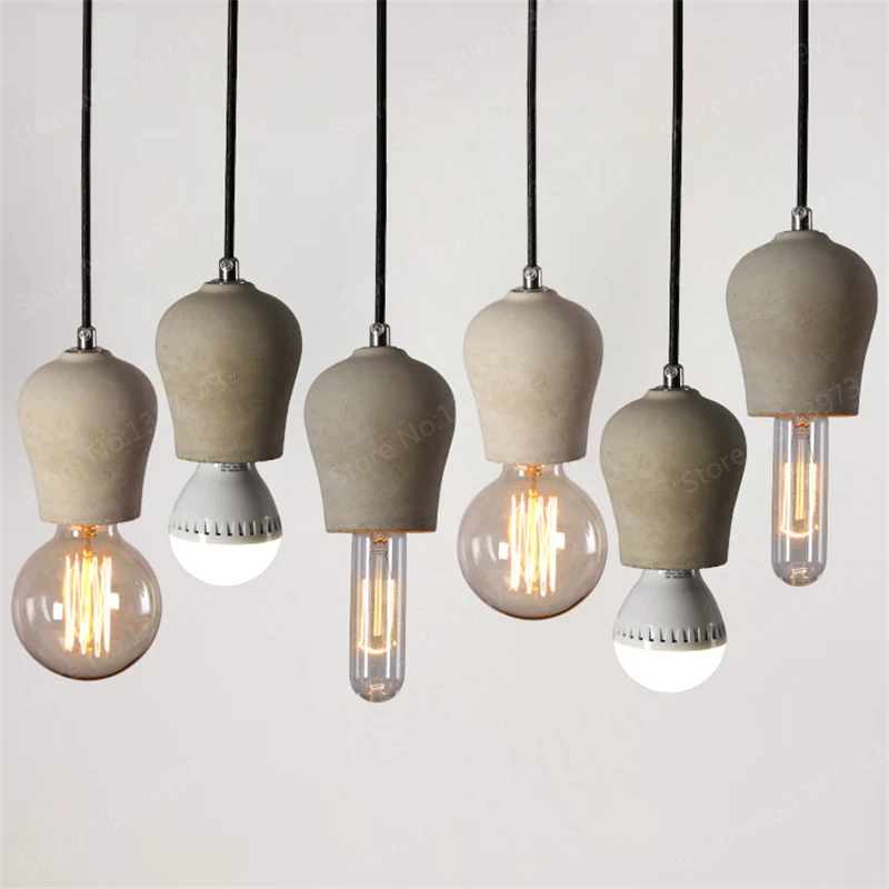 Modern Nordic Retro Swedish Designer Pendant Light Retro Industrial Cement Contemporary Creative Restaurant Bar Droplight Lamp