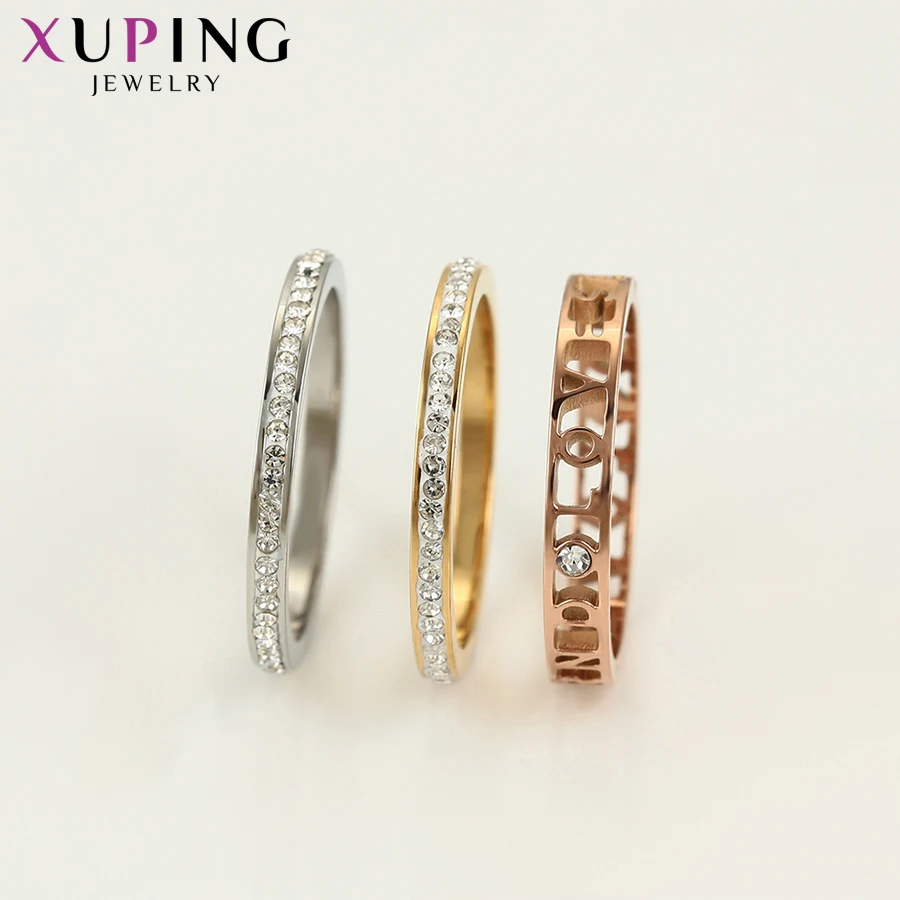 Xuping Fashion Jewelry Copper Alloy Exquisite Gift Multicolor Engagement Wedding Ring Set For Women Girl Jewellery Gifts 16166
