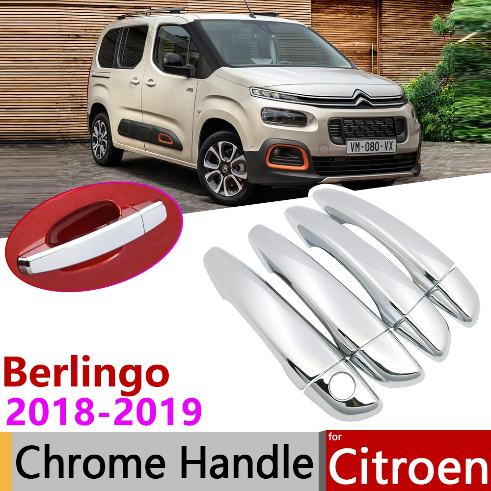 

for Citroen Berlingo XL 2018 2019 2020 Luxuriou Chrome Exterior Door Handle Cover Car Accessories Stickers Trim Set of 4Door