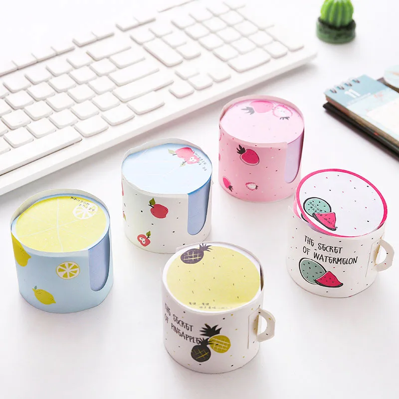 

Creative Multi-function Cup Shape Convenience Sticker Message Strip Office Label Memo Sticker Note School Office Stationery