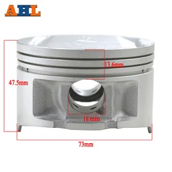 AHL STD ~+100 Cylinder Bore Size 73mm~74mm Motorcycle Piston & Piston Ring Kit For Yamaha TTR250 TT250R TTR 250 1999-2006