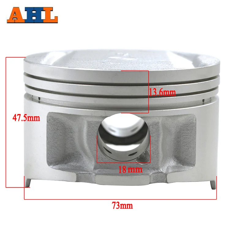 AHL STD ~+100 Rozmiar otworu cylindra 73mm ~ 74mm Zestaw tłoka i pierścieni tłokowych do motocykli Yamaha TTR250 4GY 1999-2006 4GY-11636-00-00