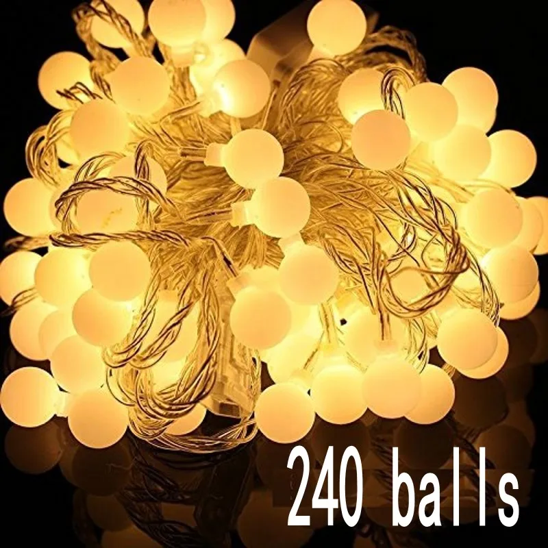 30M led string lights with 240 led ball AC 220V holiday decoration lamp Festival Christmas lights outdoor lighting