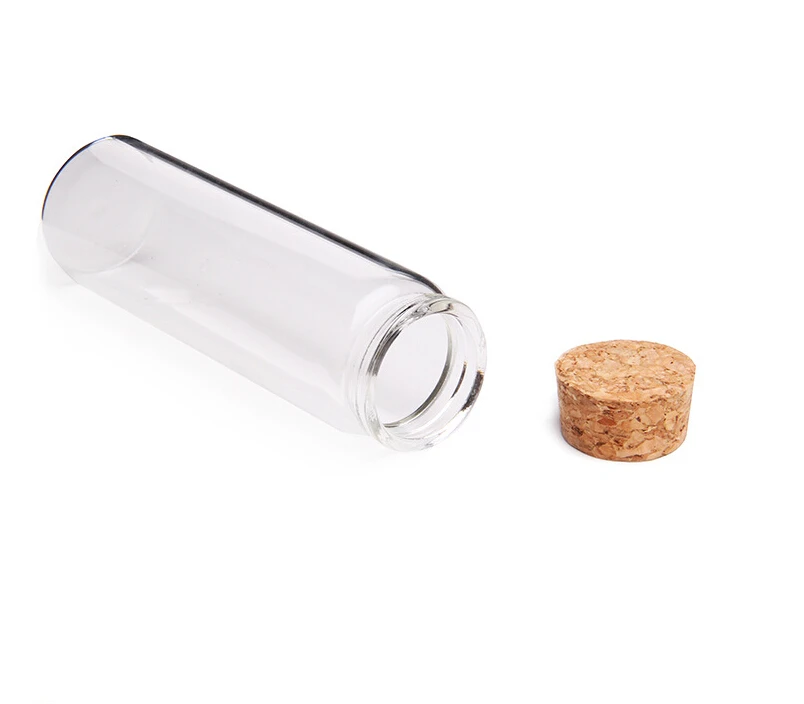 ขายส่ง 100 ชิ้น/ล็อต 90 มิลลิลิตรแก้วใสขวดไม้ Cork, 90cc แก้ว Jar, แก้วคอนเทนเนอร์ cork, CorKed ขวด