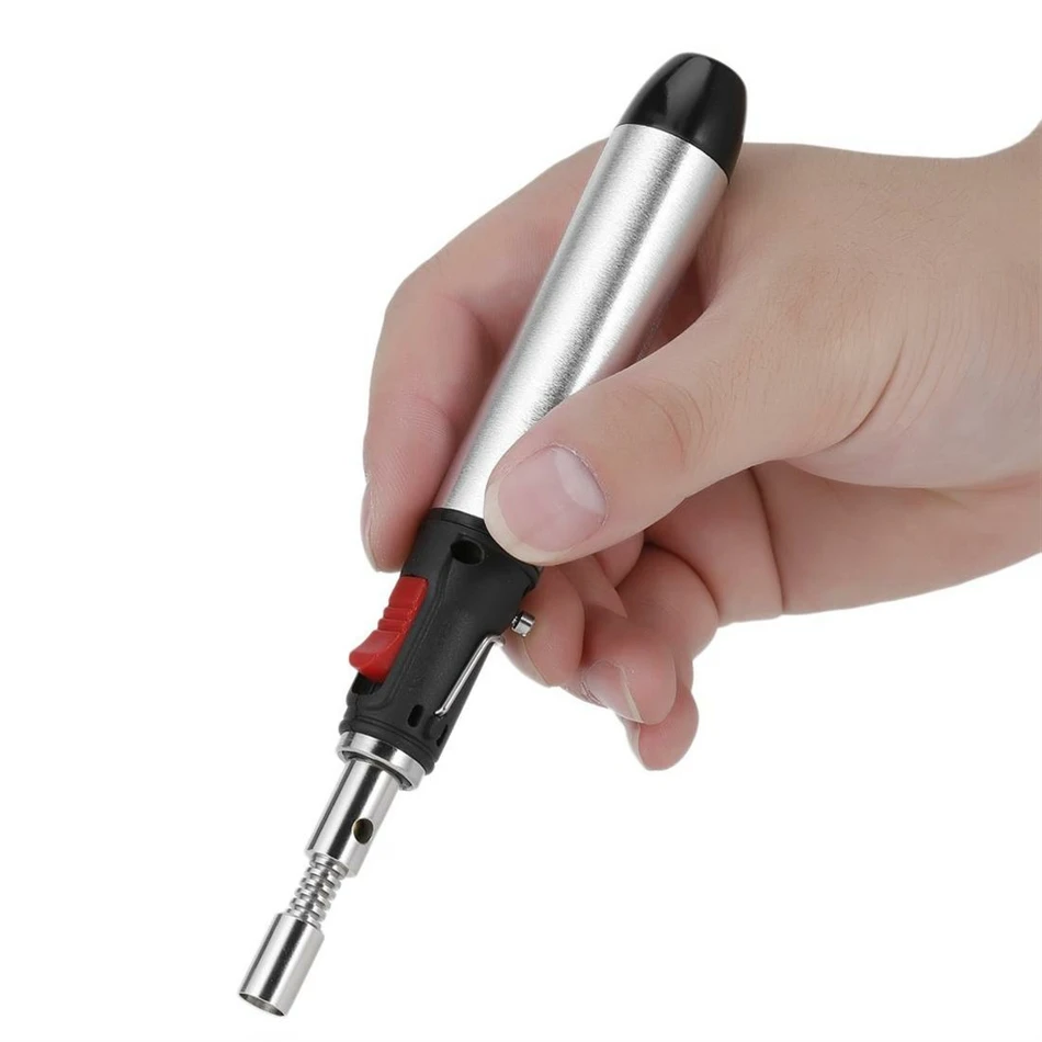 Adjustable Thermostat Flame Butane Gas Soldering Iron Welding Torch Tool 12ml Pen Shape 1300 Degrees Hand Heat Gun Repair tools