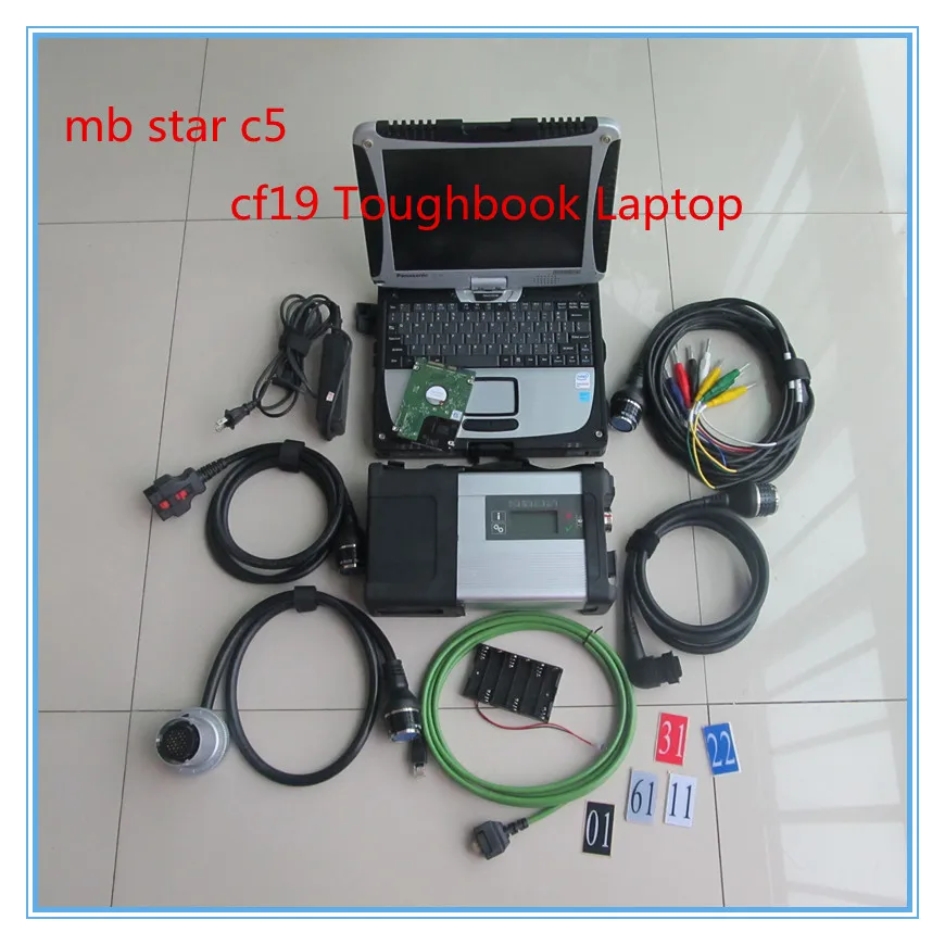 

MB SD Connect C5 STAR WIFI SOFTWARE Military Laptop CF19 Diagnosis Interface For Cars And Trucks