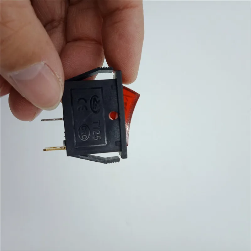 Rocker Switch KCD3 250V 15A 125V สีแดงปุ่ม Light On - Off Rocker สวิทช์ไฟสำหรับ Rayma hot Air เครื่องเชื่อม