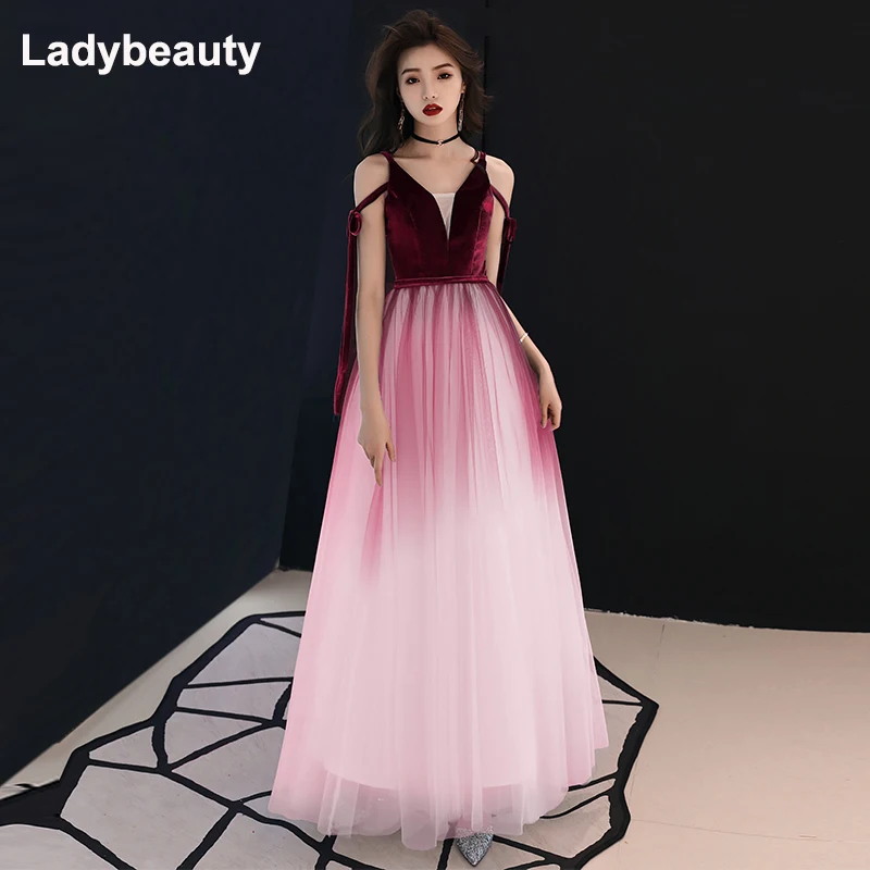 

Ladybeauty 2018 Sexy Short Prom Dress V Neck Flowers Beaded Formal Dress Wine red backless Women Occasion Party Dresses