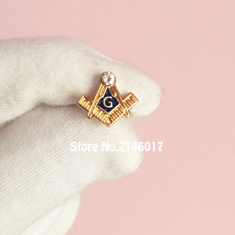 100pcs Small Size Royal Arch Mark Keystone Masonic Lapel Pins and Brooches Flower Enamel Master York Rite Leaf Tube Cane Badges