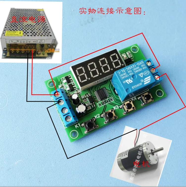 Modul Relay Penunda Waktu Sakelar Sirkuit Waktu Siklus Matikan Daya Pelatuk Pulsa 5V 12V 24V
