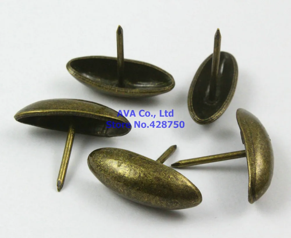 40 Pieces 30x12x25mm Antique Brass Olive Shape Upholstery Tacks Nails