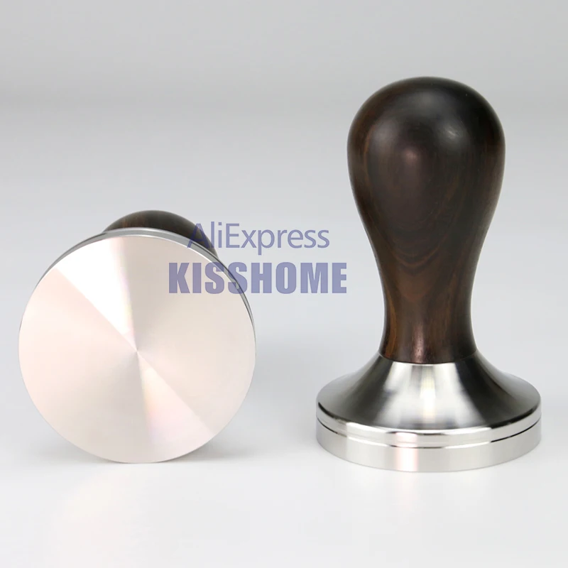 Coffee Tamper 41mm 49mm 51mm 53mm 57.5mm 58.35mm Wooden Handle Stainless Steel Delonghi Breville Barista Espresso Accessories