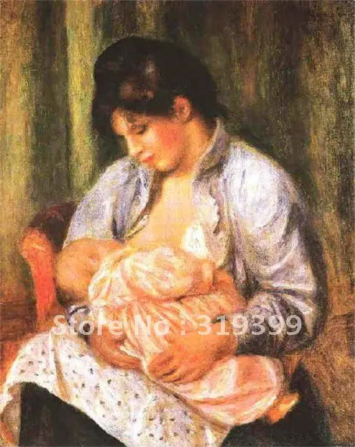 

Oil Painting Reproduction on linen canvas,mother and child 1892 by pierre auguste renoir,Free Fedex Shipping,handmade